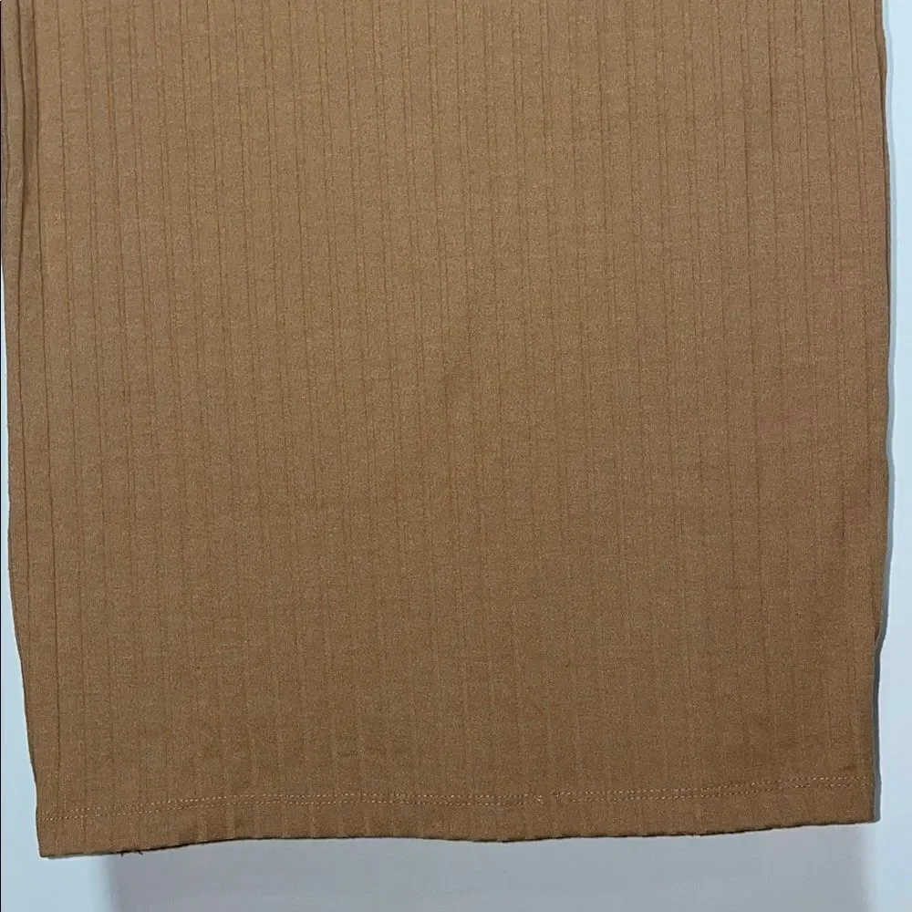 Forever 21 Tan Ribbed Pencil Skirt for Work